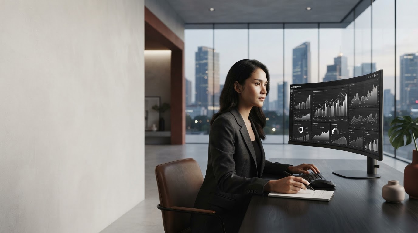 Mponusa — visualisasi dashboard analisis data untuk keputusan investasi berbasis AI